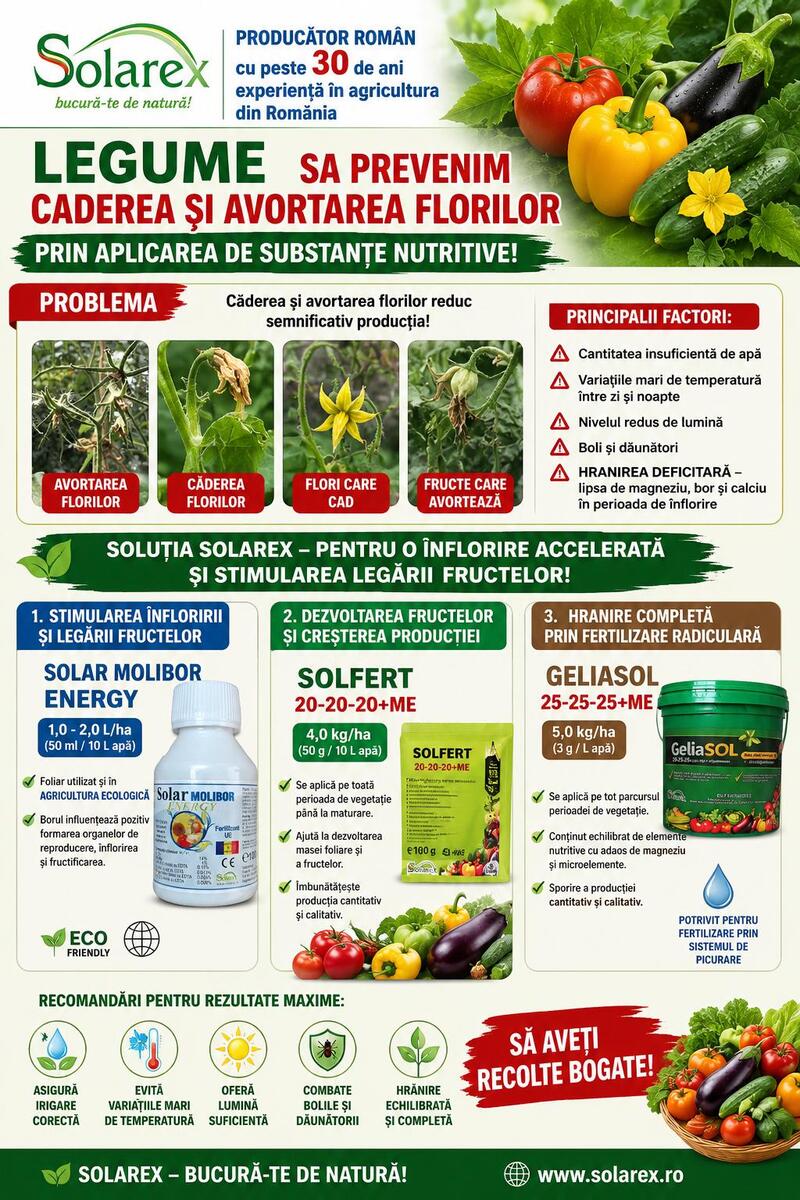 PRIN TRATAMENTE EFICIENTE PREVENIM CADEREA SI AVORTAREA FLORILOR LA LEGUME !